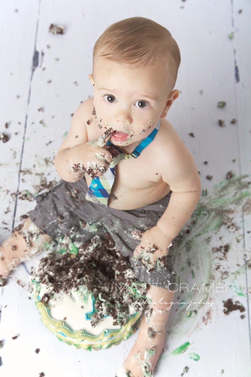 One Year Cake Smash, Los Angeles Baby Photographer