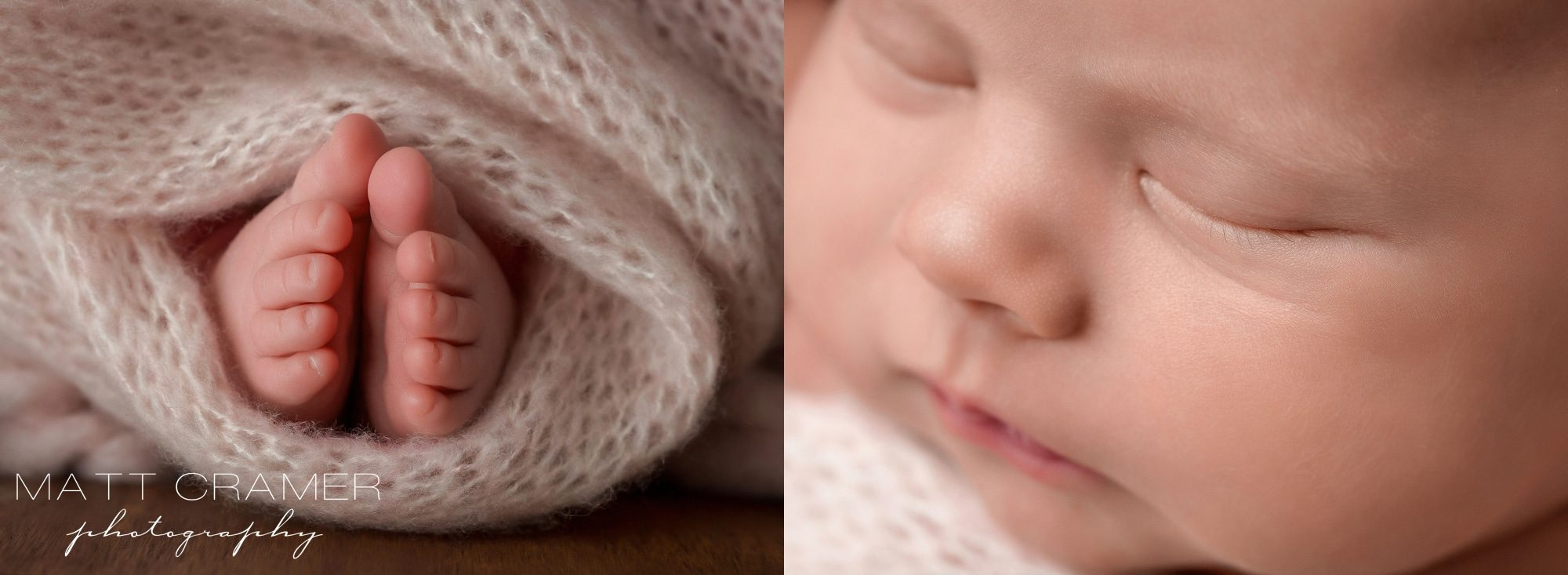 newborn baby toes and close up face