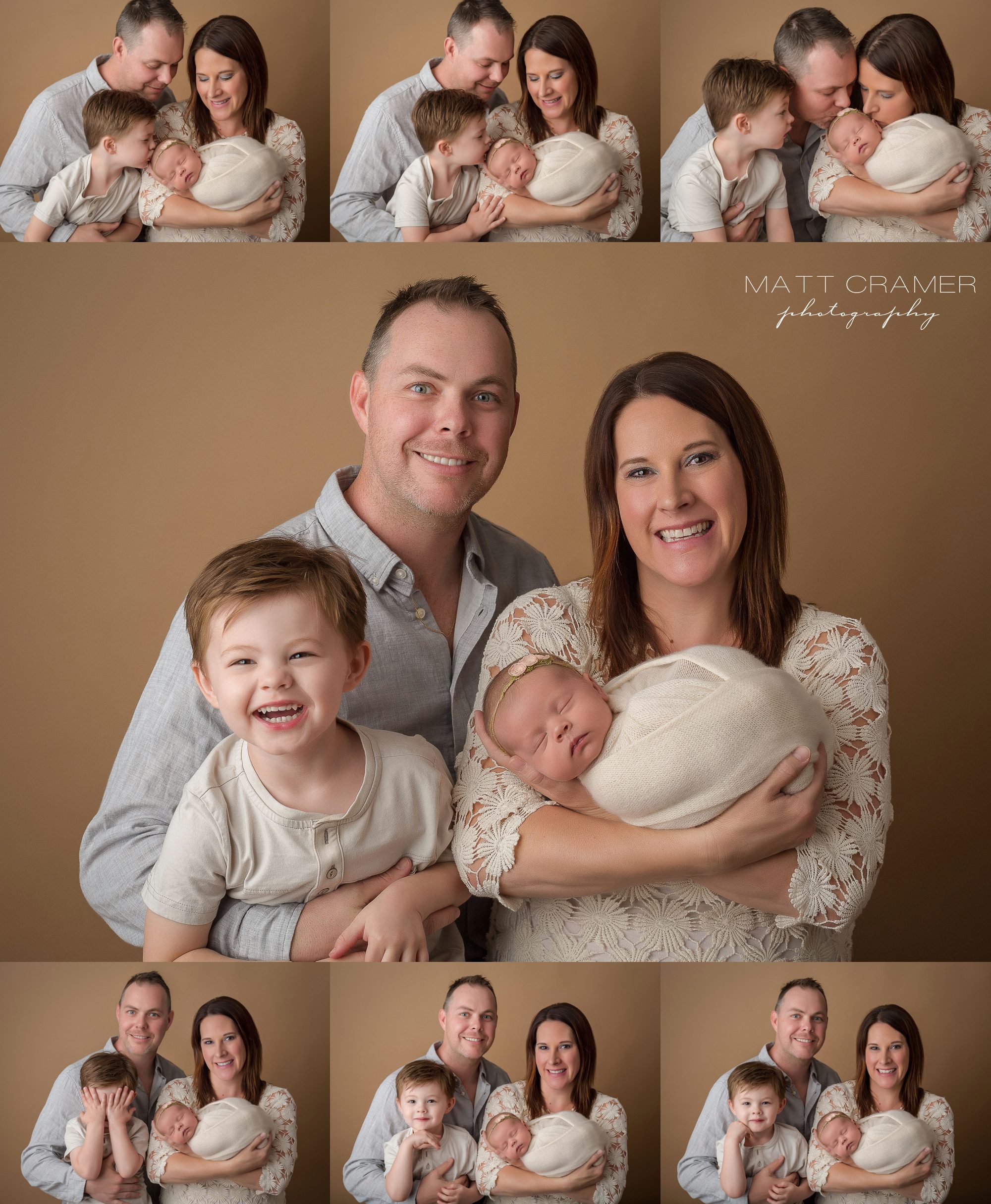Newborn Photo Shoot with Family and Sibling